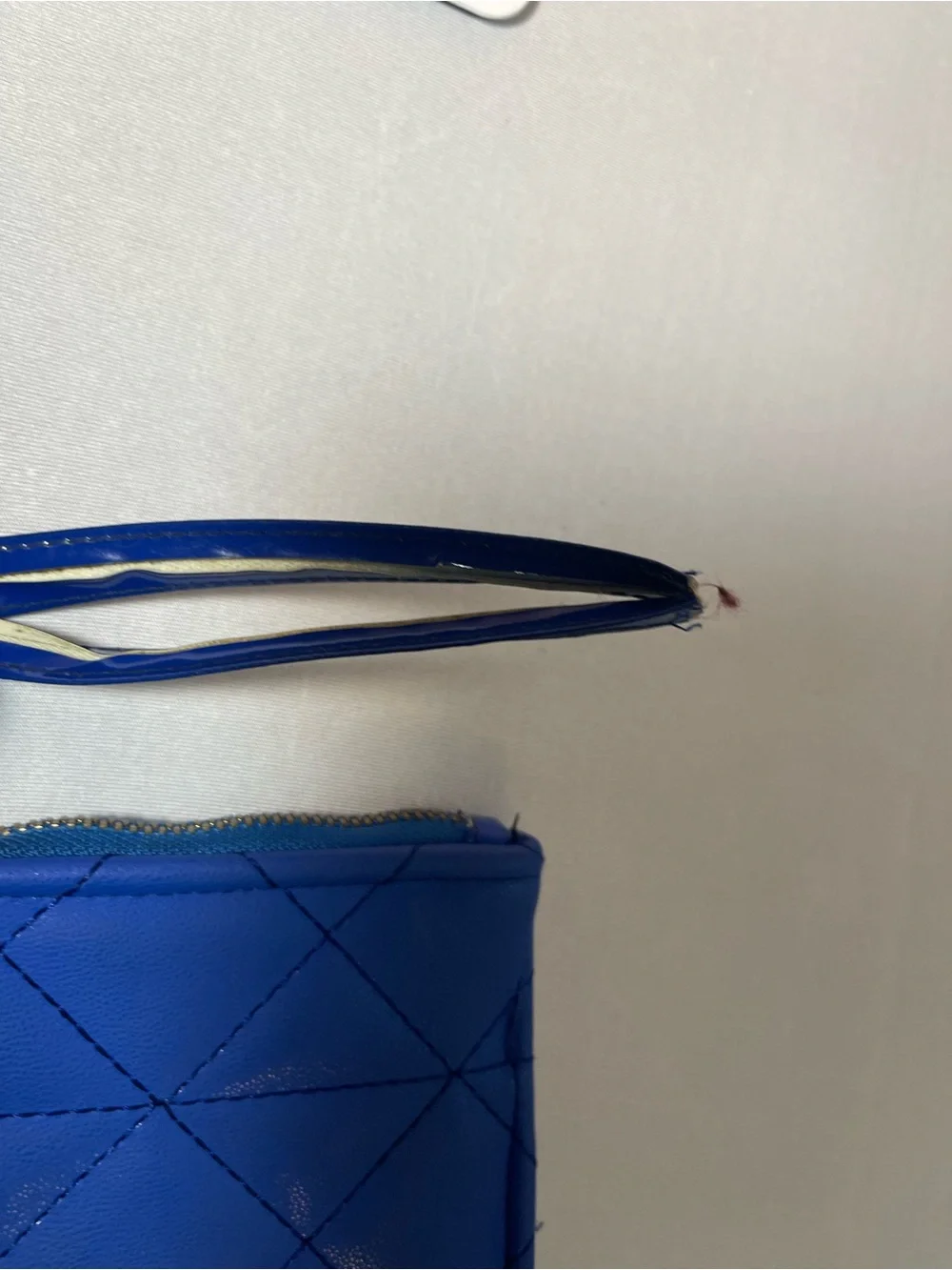 Posh Quilted Blue Phone Wristlet Case